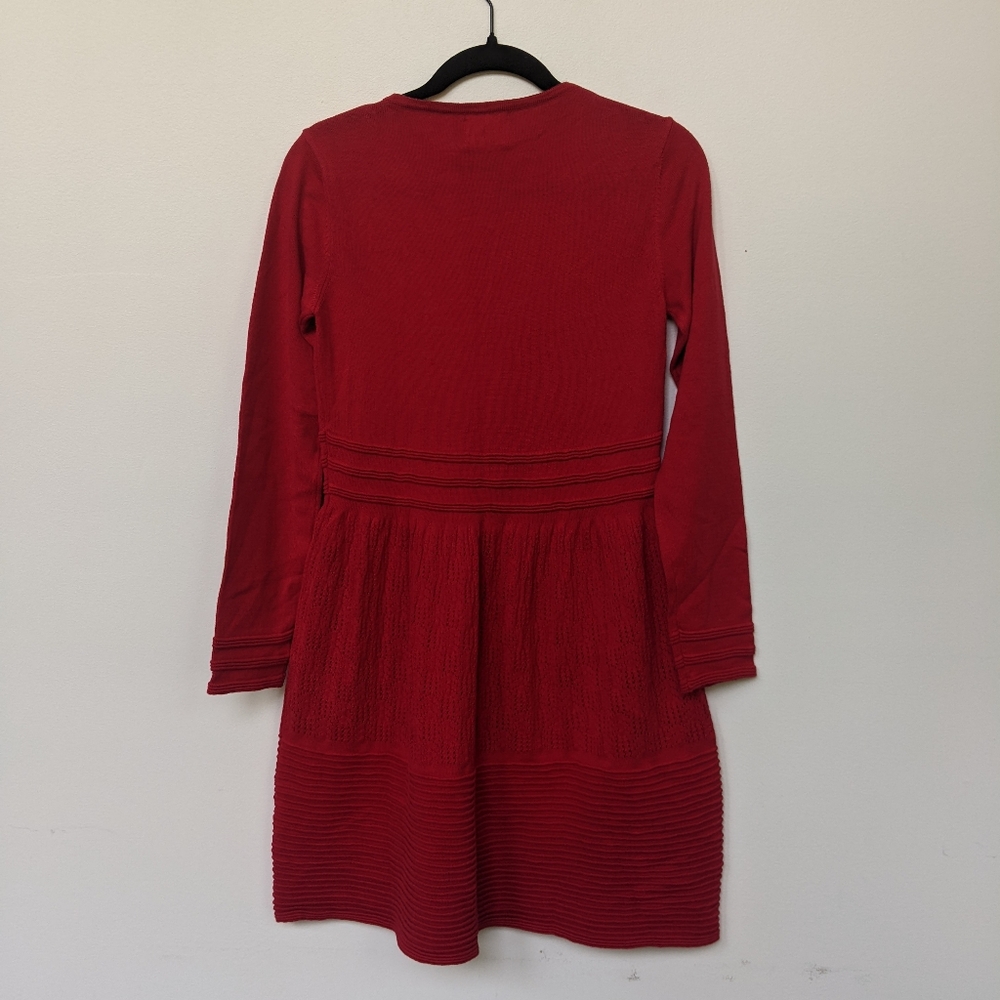 Sezane Anka Dress Red Small - Picture 3 of 9